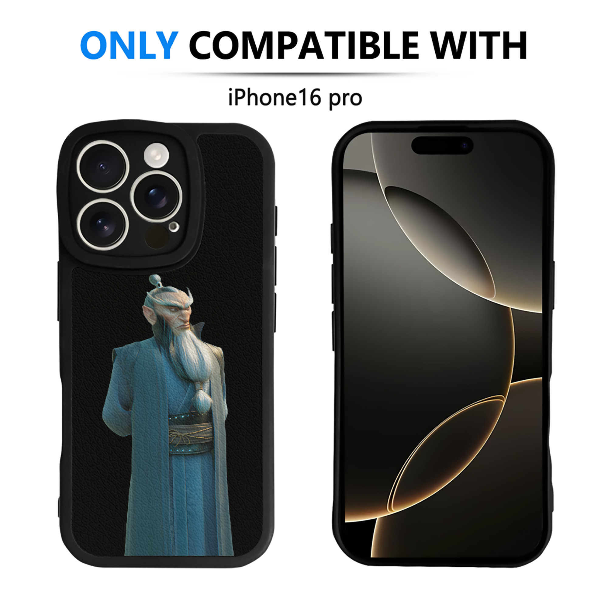 （画像用） Ne Zha 2 ナタ 魔童の大暴れ 【iPhone 16シリーズ対応】シリコンスマホケース（レザー調） 材質：シリコン
